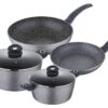 BERGNER Topfset Orion grau Aluminium 6 tlg.
