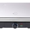 BERGNER Kontaktgrill silber B/H/L: ca. 15x37x38 cm