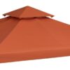 Outsunny Ersatzdach terra Polyester-Mischgewebe B/L: ca. 300x300 cm