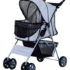 PawHut Hundewagen grau Polyester-Mischgewebe B/H/L: ca. 36x52x55 cm PawHut Hundewagen grau Polyester-Mischgewebe B/H/L: ca. 36x52x55 cm