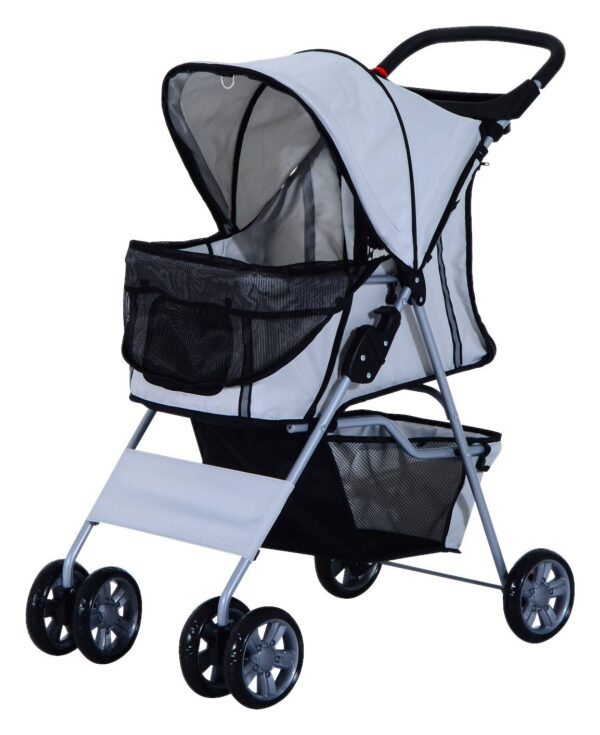 PawHut Hundewagen grau Polyester-Mischgewebe B/H/L: ca. 36x52x55 cm PawHut Hundewagen grau Polyester-Mischgewebe B/H/L: ca. 36x52x55 cm
