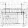 PawHut Freilaufgehege schwarz Metall B/H: ca. 71x61 cm