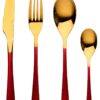 BERGNER Besteckset Lisboa red rot Edelstahl 16 tlg.