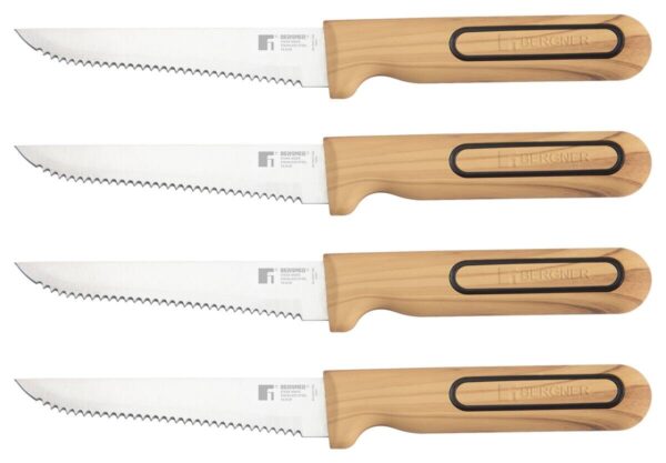 BERGNER Steakmesser-Set CHARCOAL silber Edelstahl B/H/L: ca. 17x2,8x25 cm BERGNER Steakmesser-Set CHARCOAL silber Edelstahl B/H/L: ca. 17x2,8x25 cm