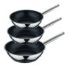 BERGNER Frypan-Set GOURMET silber Edelstahl B/H/L: ca. 26,5x16,3x48 cm BERGNER Frypan-Set GOURMET silber Edelstahl B/H/L: ca. 26,5x16,3x48 cm