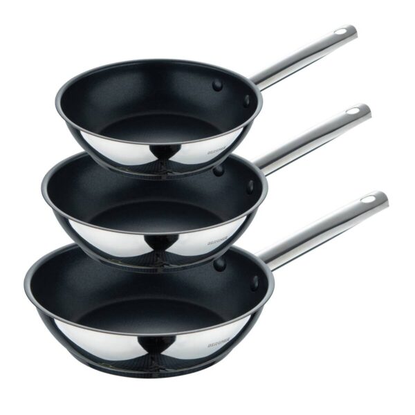 BERGNER Frypan-Set GOURMET silber Edelstahl B/H/L: ca. 26,5x16,3x48 cm BERGNER Frypan-Set GOURMET silber Edelstahl B/H/L: ca. 26,5x16,3x48 cm
