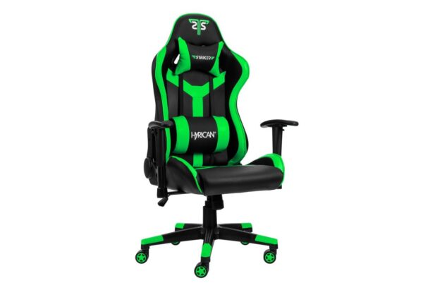 Hyrican Gaming-Stuhl "Striker Copilot" schwarz/grün, Kunstleder, ergonomischer Gamingstuhl, Bürostuhl, Schreibtischstuhl, geeignet für Jugendliche und Erwachsene