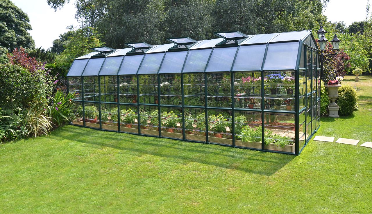 Canopia Gewächshaus Grand Gardener 8×20 PVC Grün 265x637cm