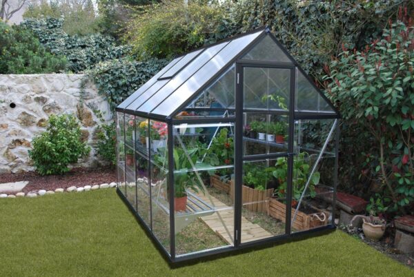 Canopia Gewächshaus Hybrid 6X8 Alu Grau 185x247cm