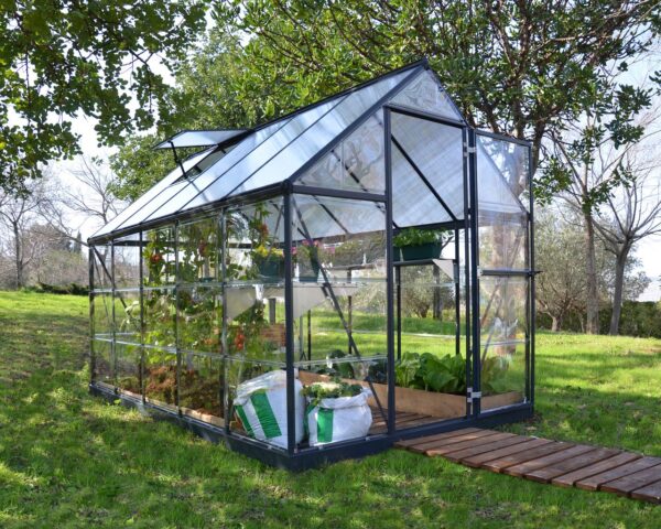 7290103123512-1 Canopia Gewächshaus Hybrid 6X10 Alu Grau 185x306cm
