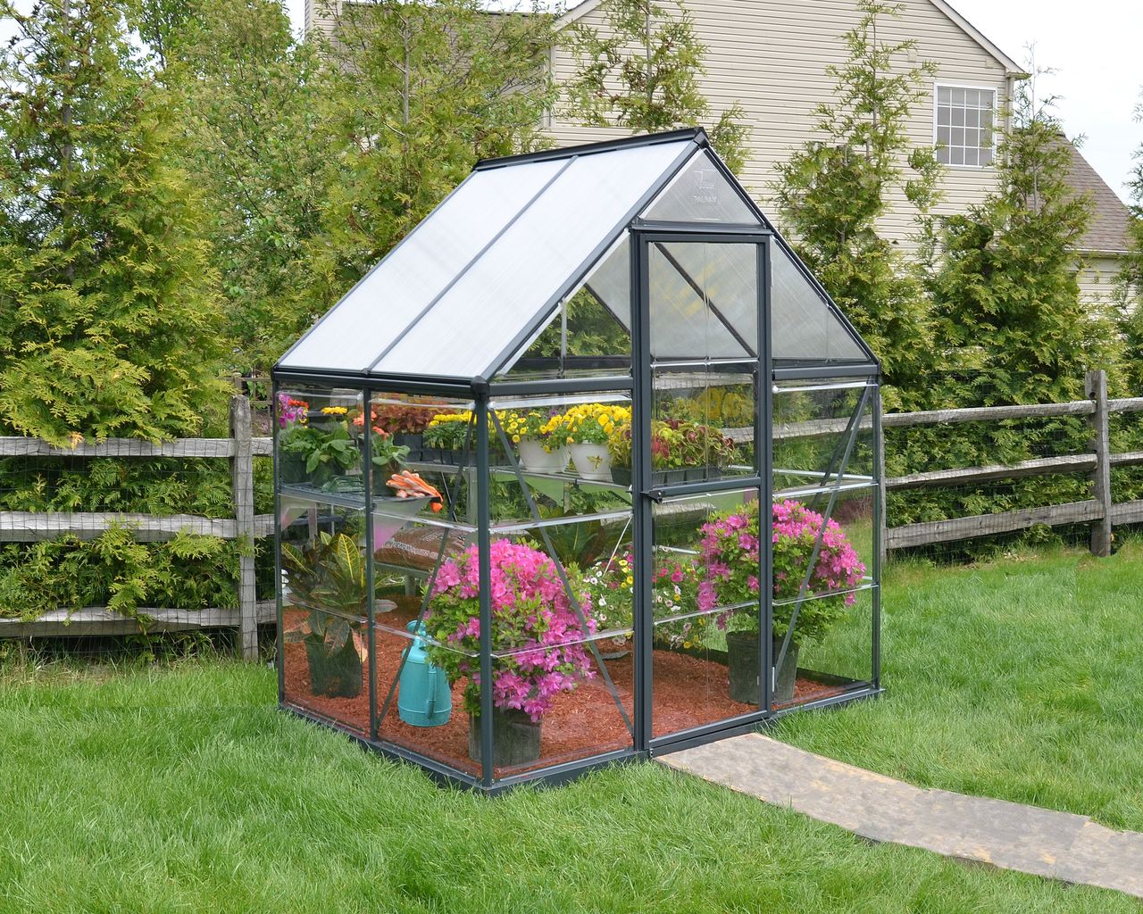 Canopia Gewächshaus Hybrid 6X4 Alu Grau 185x126cm