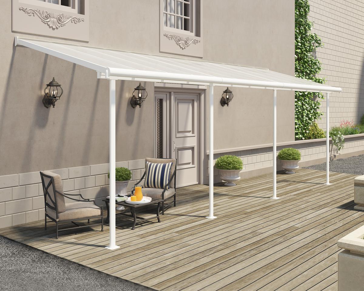 50NRTH Palram Terrassenüberdachung Sierra 230×670 cm weiss