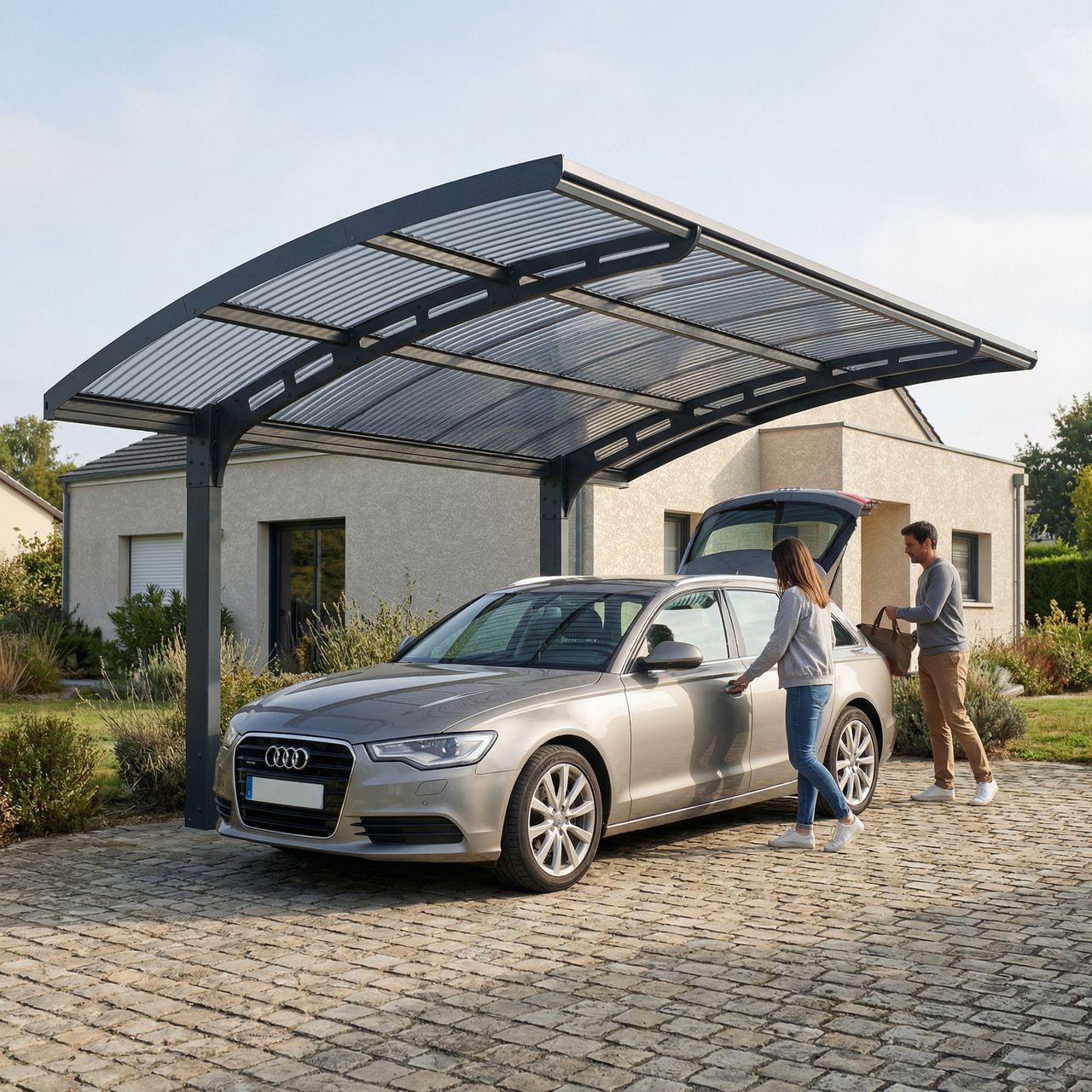 Canopia by Palram Carport Arizona Wave 495 x 289 cm Anthrazit