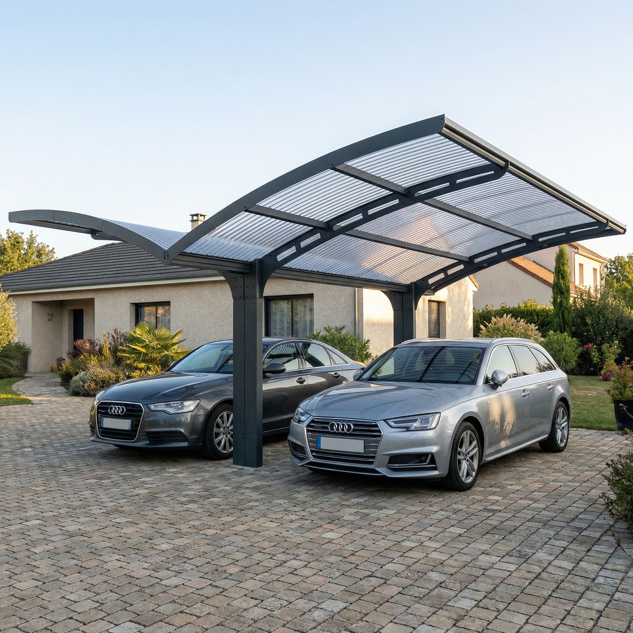 Canopia by Palram Carport Arizona Wave 495 x 578 cm Anthrazit – Wings & Arch