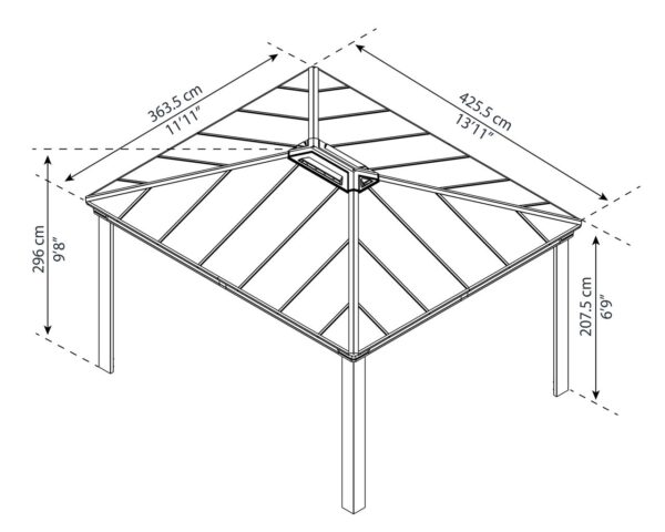 Canopia by Palram Palram Aluminium Pavillon Dallas 4300