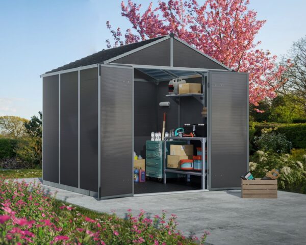 Canopia Gerätehaus Rubicon 237X229X235 cm Dunkelgrau