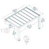 Canopia Terrassenüberdachung Holz Helsinki 3X3.7 Holz Braun 294x470cm