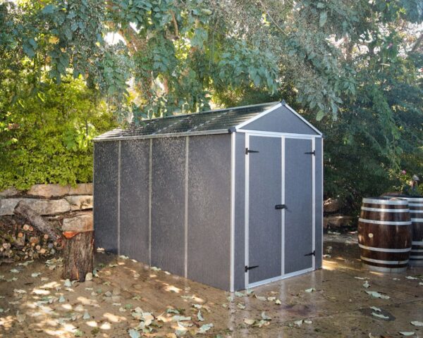 Canopia Gerätehaus Rubicon 6x10 Aluminium-Grau 185x304cm