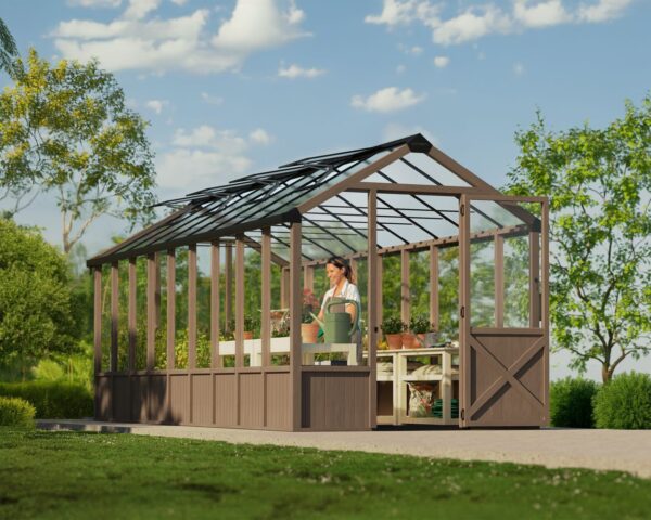 Canopia Gewächshaus Natura 8x22 Cedar Braun 237x641cm