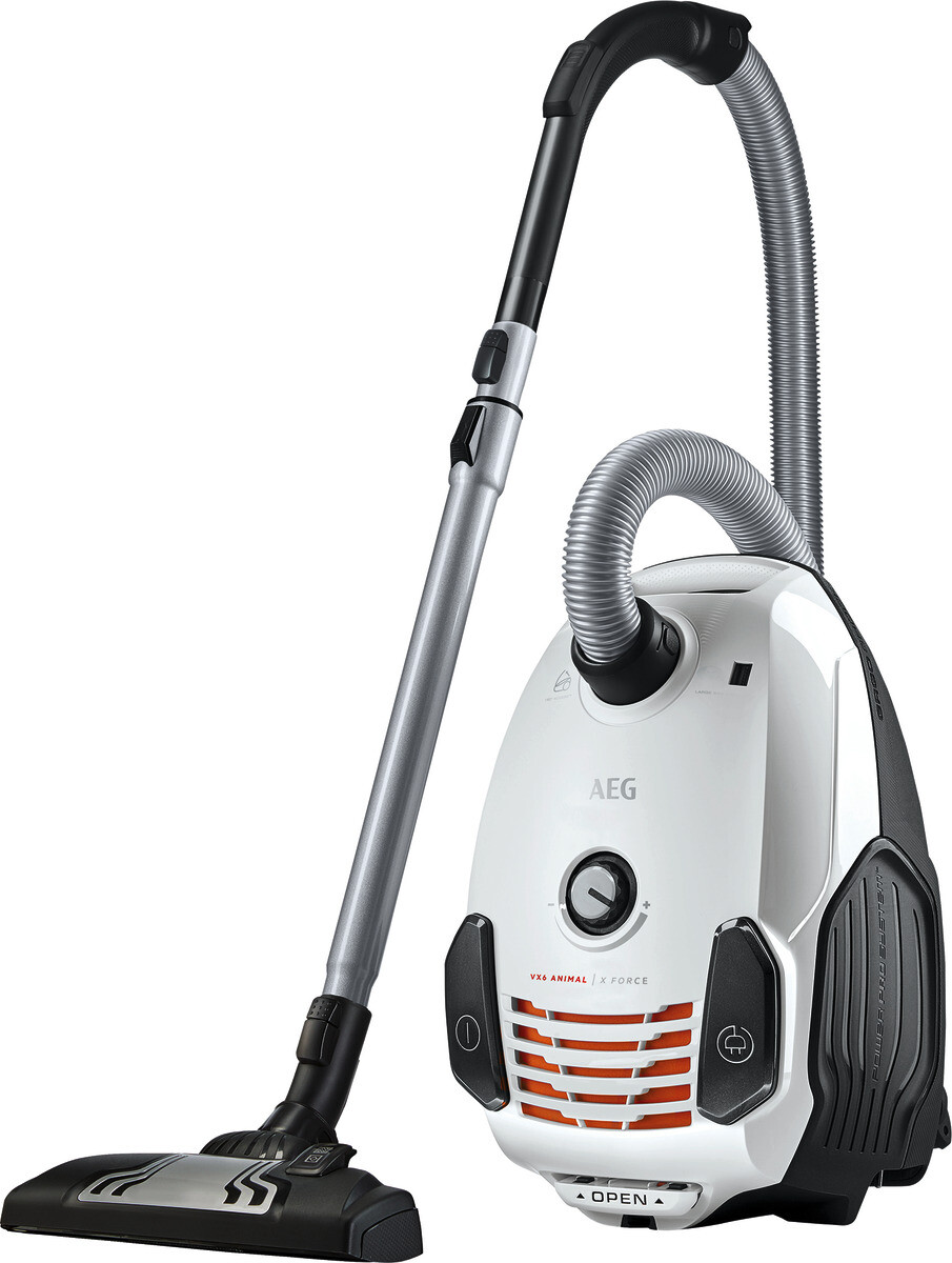 AEG Bodenstaubsauger VX6-2-IW-5 weiß grau Kunststoff Metall B/H/T: ca. 29x44x24 cm