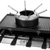 Emerio Raclette-Grill-Fondue-Kombi RG-124930 schwarz B/H/L: ca. 27x16,5x44 cm