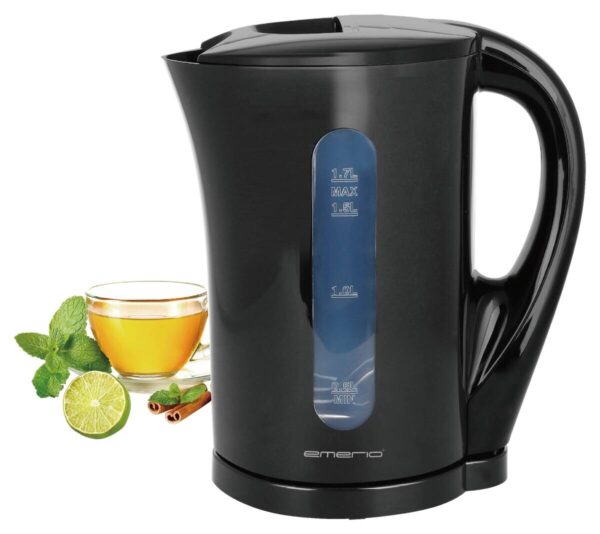 Emerio Wasserkocher WK-123483 schwarz Kunststoff H/D: ca. 21,6x17 cm ca. 1,7 l