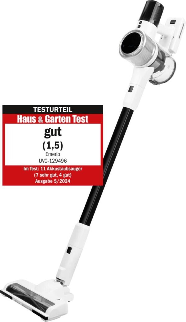 Emerio Handstaubsauger UVC-129496 weiß schwarz Kunststoff B/H/T: ca. 21x113x25 cm