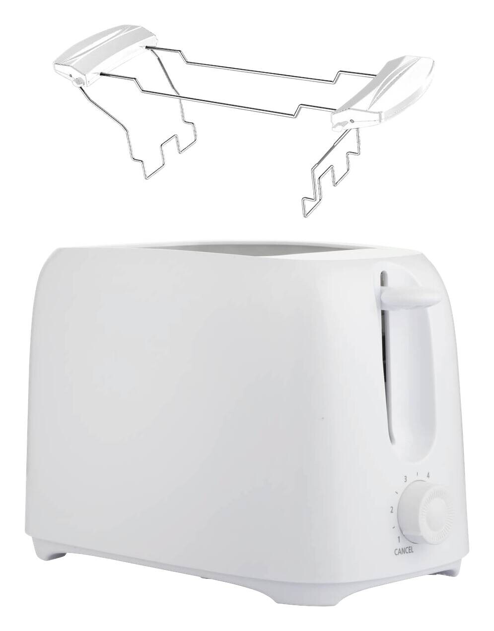 Emerio Toaster TO-128676.2 weiß Kunststoff Metall B/H/L: ca. 16x17x29 cm