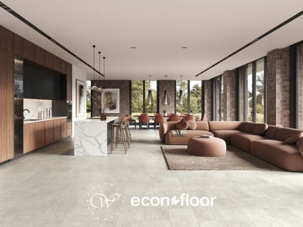 econfloor Vinylboden La Villi 65 – Paket: 2, 16 m² (12 Stück) Concrete – 2 verschiedene Designs