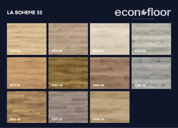 econfloor Vinylboden La Boheme 55 Paket: 2, 65 m² (9 Stück)