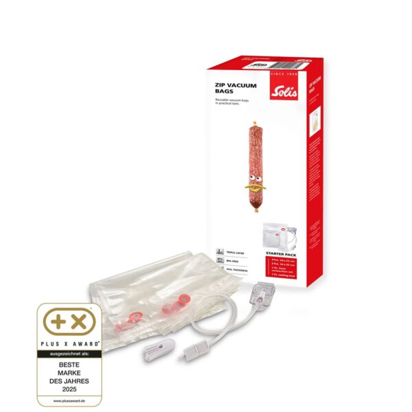 7611210922674-1 Solis Zip Vakuumierbeutel Starter Set transparent