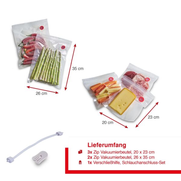 7611210922674-7 Solis Zip Vakuumierbeutel Starter Set transparent
