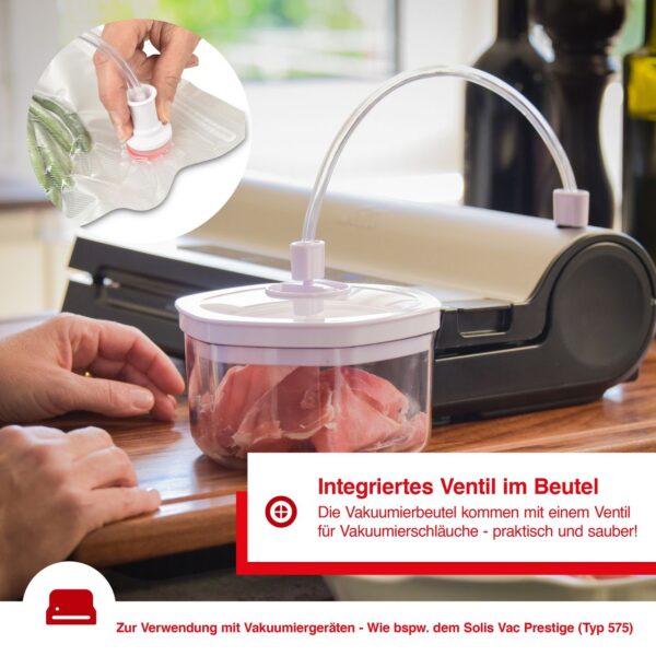 Solis Zip Vakuumierbeutel (10 Stk.) transparent, 20 x 23 cm