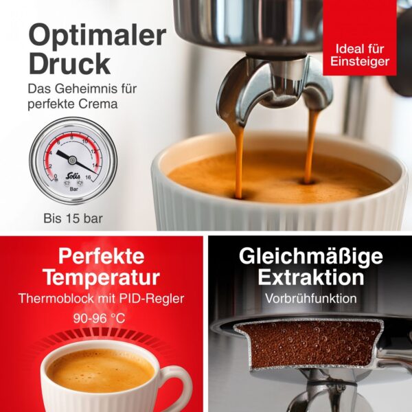 7611210981251-3 Solis Barista Perfetta Plus (Typ 1170) v2 – si halbautomatische Espressomaschine