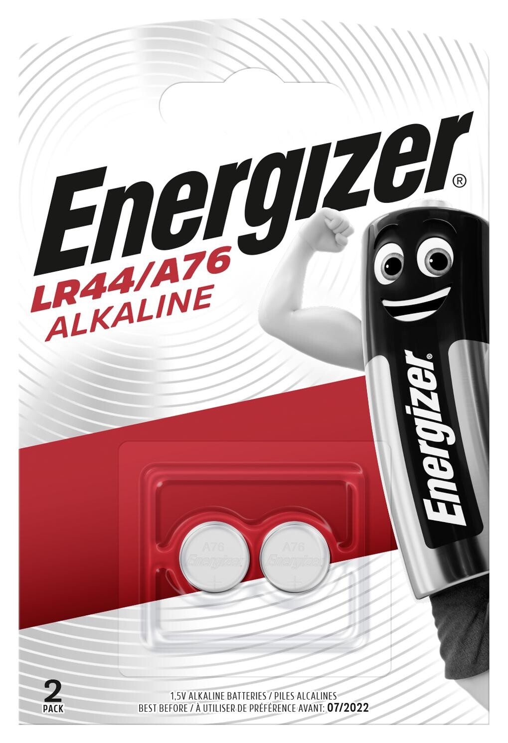 Energizer Knopfzelle Alkaline A76 (LR44) 2er Pack