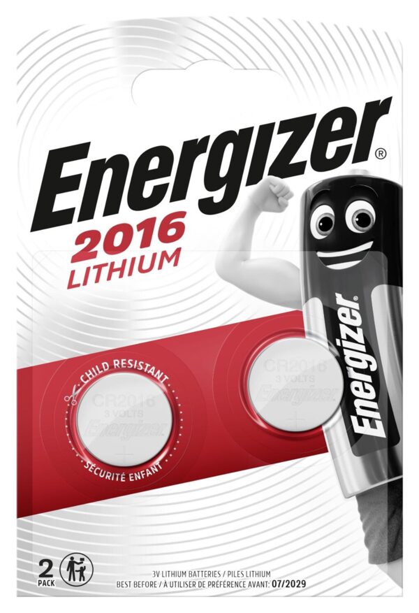 Energizer Knopfzelle Lithium CR2016 2er Pack Energizer Knopfzelle Lithium CR2016 2er Pack