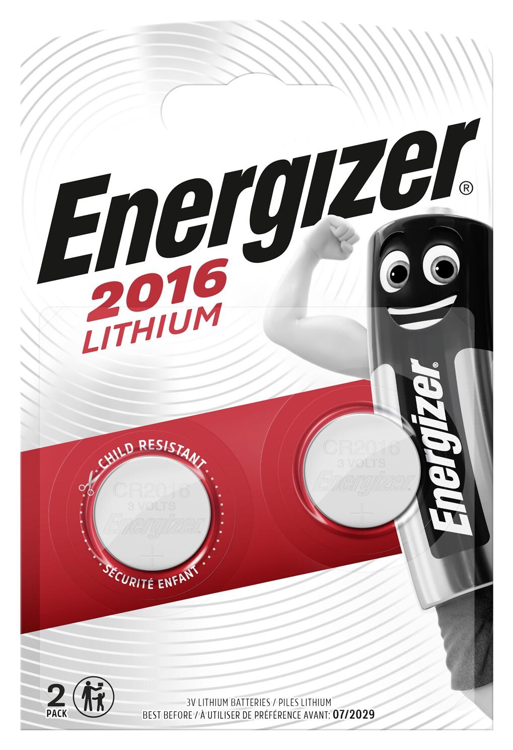 Energizer Knopfzelle Lithium CR2016 2er Pack