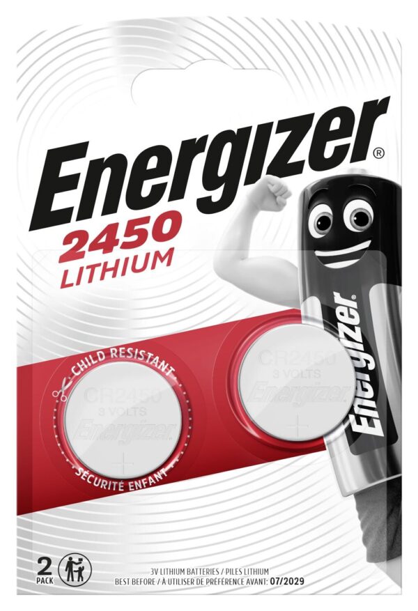 Energizer Knopfzelle Lithium CR2450 2er Pack