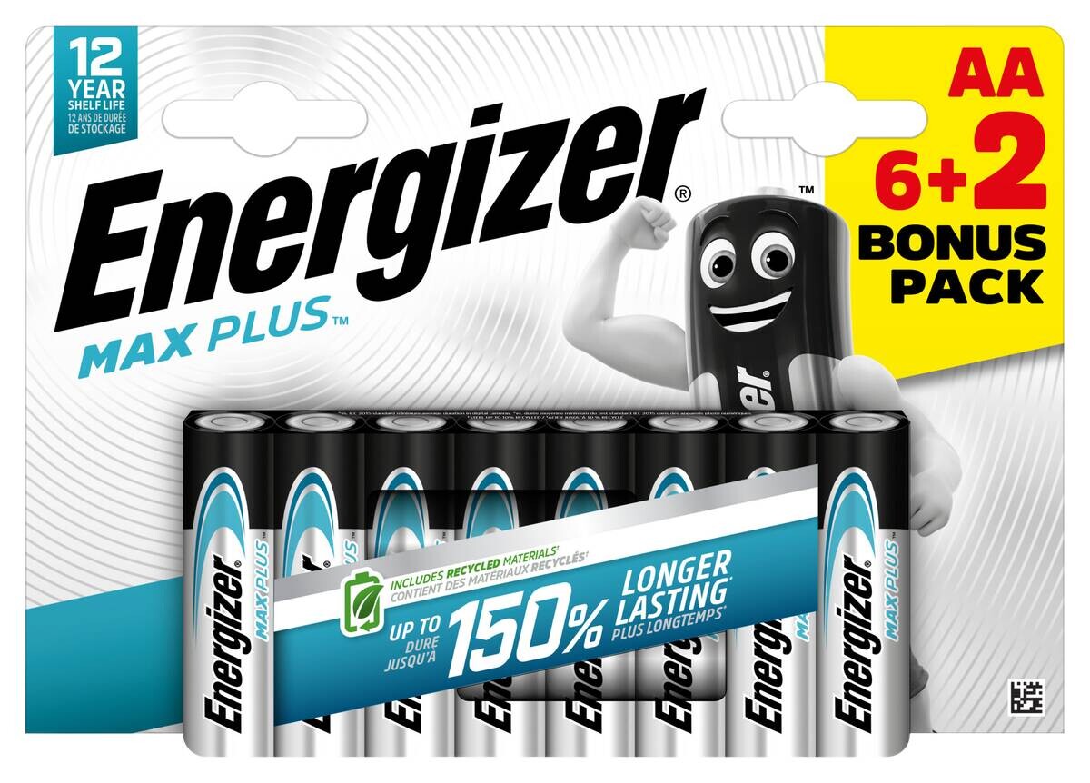 Energizer Batterie MaxPlus AA/Mignon (LR6) 8er Pack