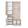 Phoenix Kompaktgarderobe "Entry" mit Stauraum und Kleiderhaken, cashmere Weiß und Kastanien Dekor