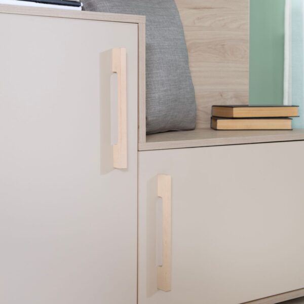 Phoenix Kompaktgarderobe "Entry" mit Stauraum und Kleiderhaken, cashmere Weiß und Kastanien Dekor