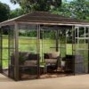 Sojag Pavillon Castel bronze Aluminium B/H/L: ca. 298x283x362 cm Sojag Pavillon Castel bronze Aluminium B/H/L: ca. 298x283x362 cm