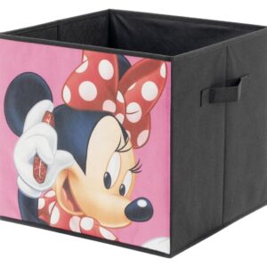 Stoffbox Mickey/Minnie schwarz B/H/T: ca. 32x32x32 cm