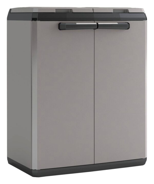 Keter Recyclingschrank Split Basic grau Kunststoff B/H/T: ca. 68x85x39 cm Keter Recyclingschrank Split Basic grau Kunststoff B/H/T: ca. 68x85x39 cm