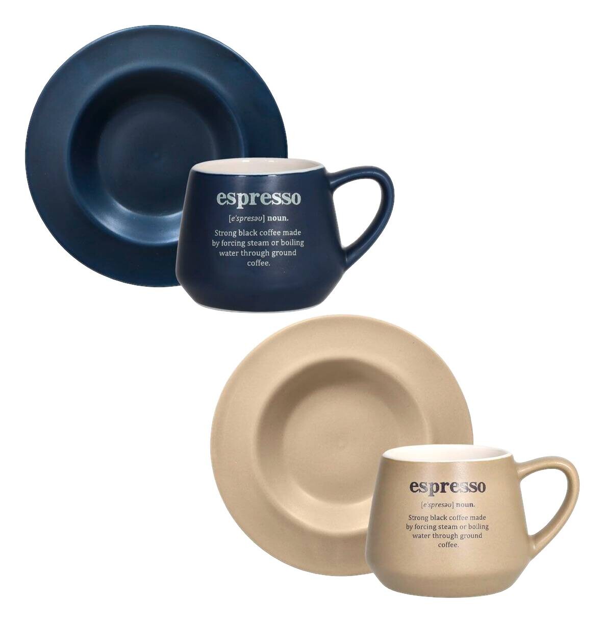 TOGNANA Espressotassenset beige Keramik 4 tlg.