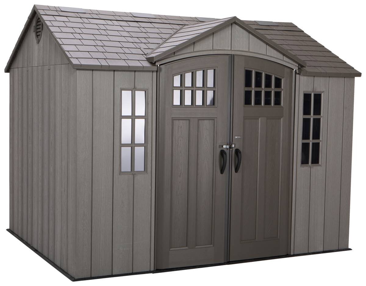 Lifetime Gartenhaus Saturn dunkelgrau B/H/L: ca. 305x244x244 cm