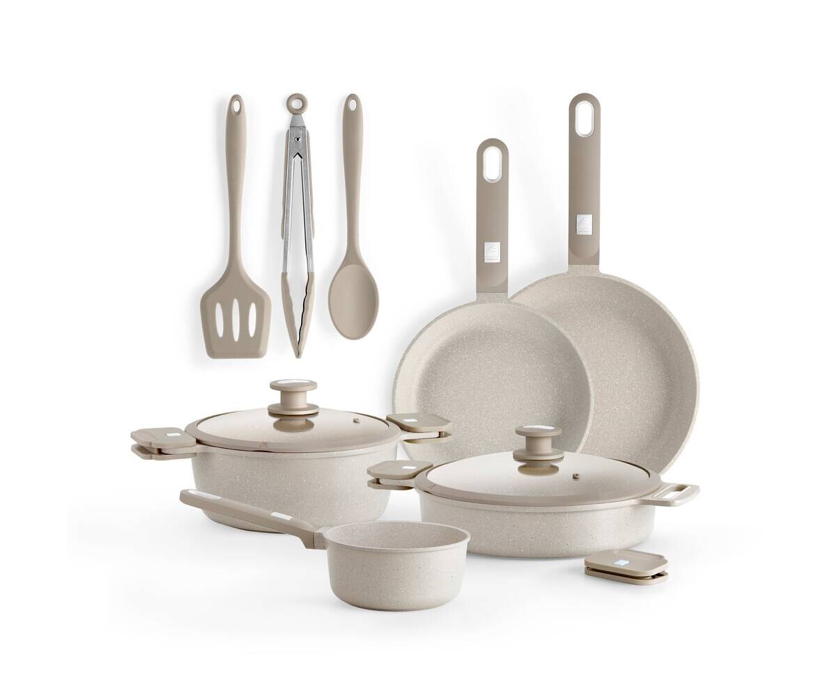 Monix Kochgeschirrset Denmark beige Aluminium 10 tlg.