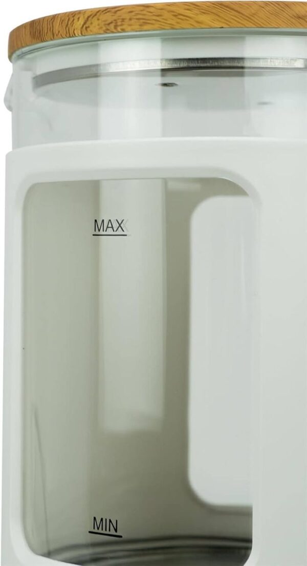 Jocca Elektrischer Wasserkocher weiss, 1, 8L, Borosilikatglas, 360° Basis, Schnellkoch