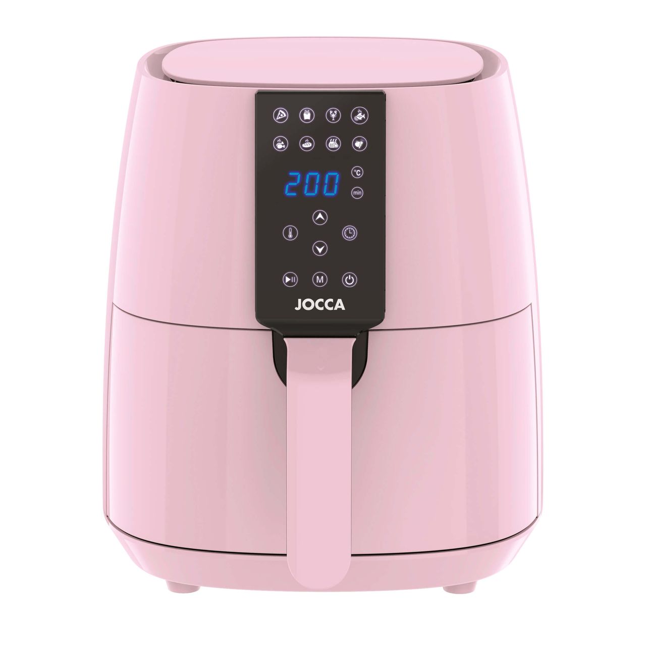 Jocca Heißluftfritteuse 3, 8L in ROSA mit 1450W Airfryer LED Touch 8 Programme
