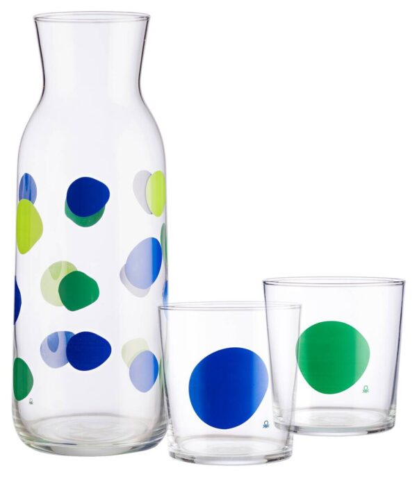 BENETTON Glasflaschenset Rainbow multicolor